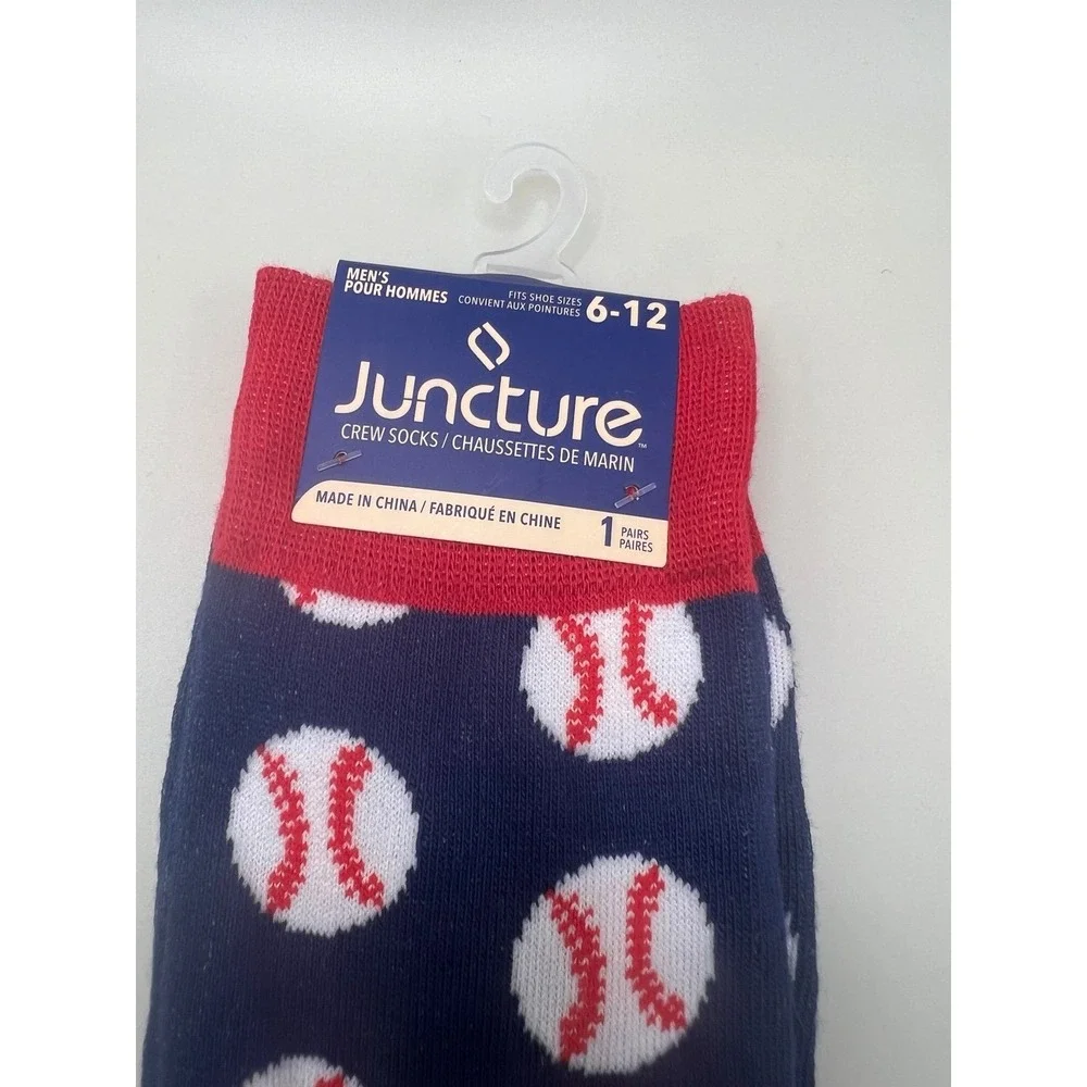 Fun Novelty socks fit men size‎ 16-12 baseball